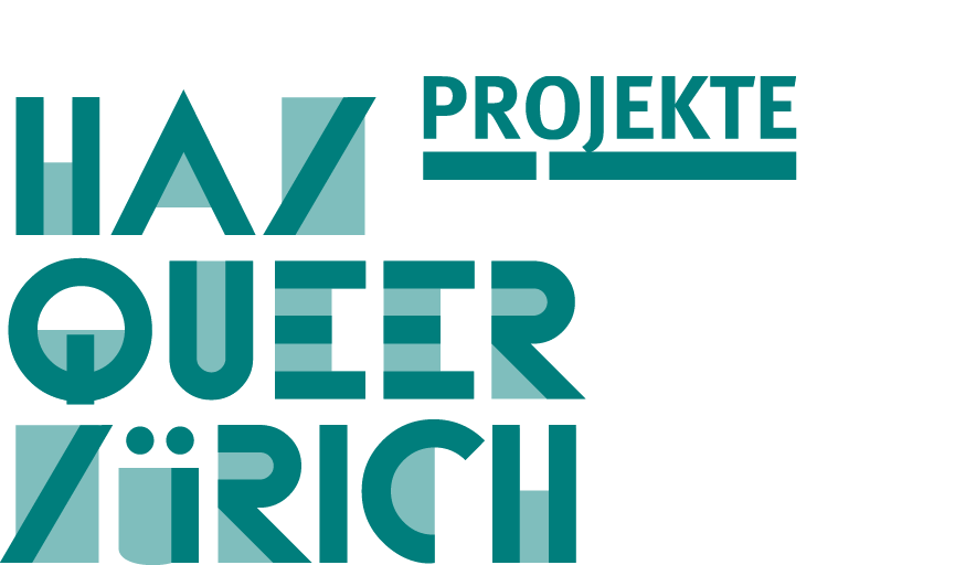 Petrolfarbenes Logo HAZ - Queer Zürich, Projekte